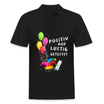 Positiv auf Lustig Getestet - Männer Poloshirt - Schwarz - Vorne - Kai (181cm)