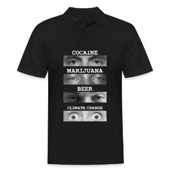 Eyes on climate change - Men's Polo Shirt - black - Front - Kai (181cm)