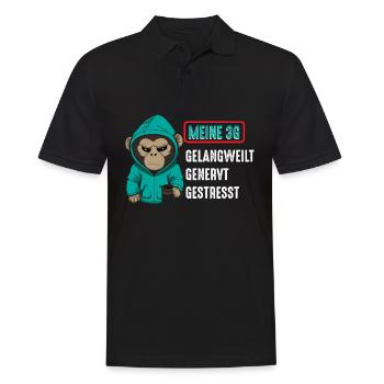 3G Gelangweilt Genervt Gestresst - Männer Poloshirt - Schwarz - Vorne - Kai (181cm)
