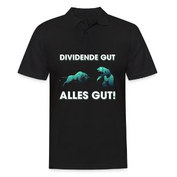 Dividend good all good - Men's Polo Shirt - black - Front - Kai (181cm)