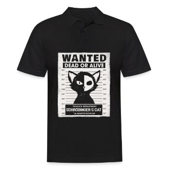 Wanted Dead Or Alive Schrodingers Cat - Männer Poloshirt - Schwarz - Vorne - Kai (181cm)