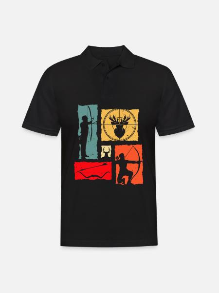 Archer Retro Archery - Men's Polo Shirt - black