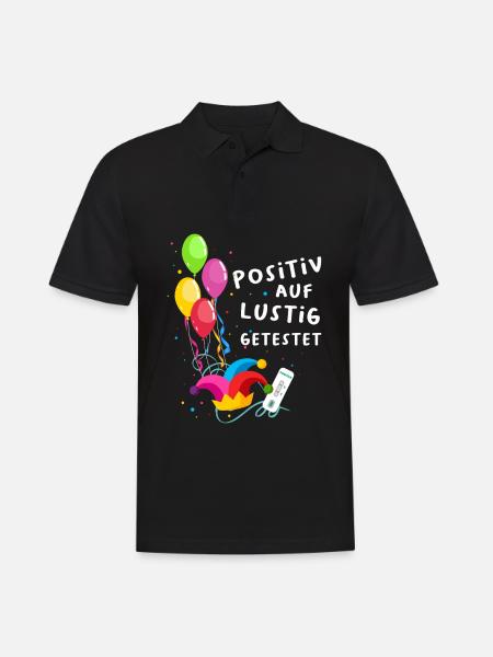 Positiv auf Lustig Getestet - Männer Poloshirt - Schwarz