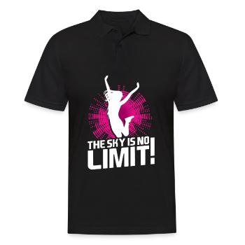 The Sky is No Limit Trampoline - Men's Polo Shirt - black - Front - Kai (181cm)