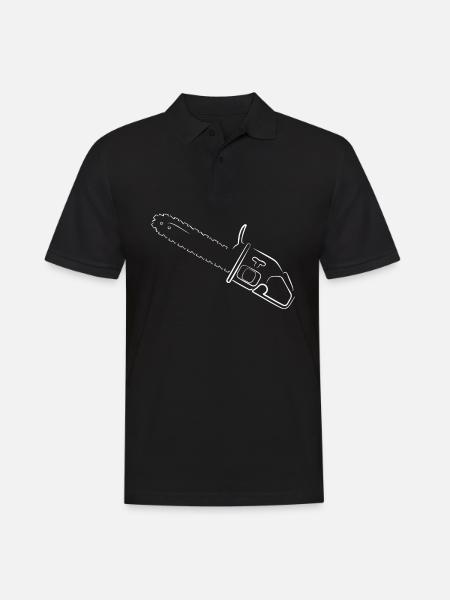 Silhouette de tronçonneuse - Polo Homme - noir