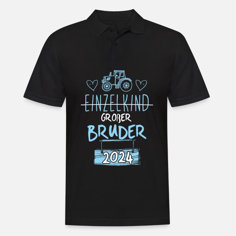 Großer Bruder 2024 Traktor - Männer Poloshirt - Schwarz