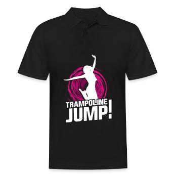 Trampoline Jump - Männer Poloshirt - Schwarz - Vorne - Kai (181cm)
