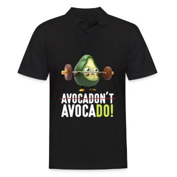 Avocado Weightlifting Gym Vegan - Männer Poloshirt - Schwarz - Vorne - Kai (181cm)