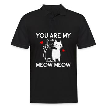 You are my Meow Meow - Männer Poloshirt - Schwarz - Vorne - Kai (181cm)