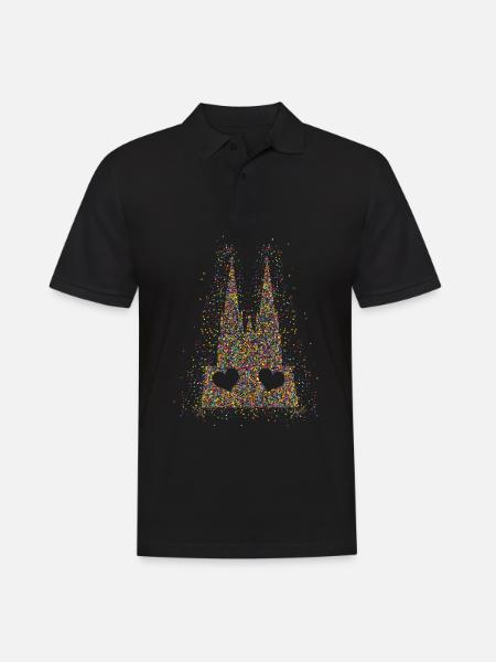 Konfetti Im Herzen Köln Herzschlag - Männer Poloshirt - Schwarz