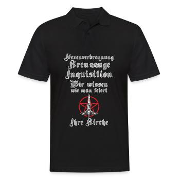 Kreuzzüge Inquisition Kirche wissen wie man feiert - Männer Poloshirt - Schwarz - Vorne - Kai (181cm)