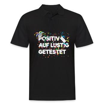Positiv auf Lustig Getestet - Männer Poloshirt - Schwarz - Vorne - Kai (181cm)