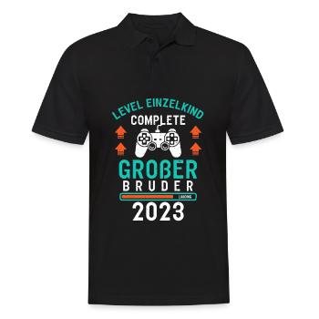 Großer Bruder 2023 Loading Complete Gamer - Männer Poloshirt - Schwarz - Vorne - Kai (181cm)