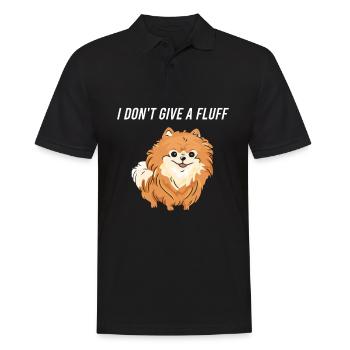 Zwergspitz I Dont Give A Fluff - Männer Poloshirt - Schwarz - Vorne - Kai (181cm)