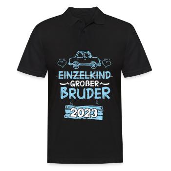 Großer Bruder 2023 Auto - Männer Poloshirt - Schwarz - Vorne - Kai (181cm)