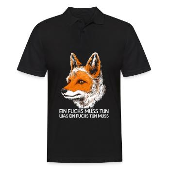 Ein Fuchs muss tun was ein Fuchs tun muss Fuchs - Männer Poloshirt - Schwarz - Vorne - Kai (181cm)