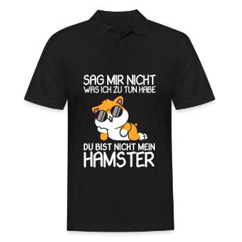 Hamster Sag Mir Nicht Was Ich Zu Tun Habe - Männer Poloshirt - Schwarz - Vorne - Kai (181cm)