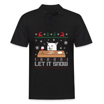 Let It Snow Cat Meme - Polo Homme - noir - Devant - Kai (181cm)