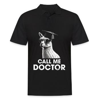 Appelez-moi Docteur Diplôme universitaire Docteur - Polo Homme - noir - Devant - Kai (181cm)