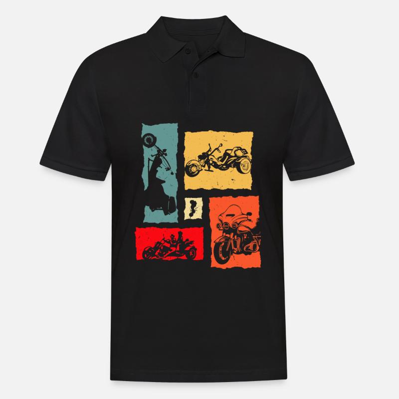 Trike Retro - Männer Poloshirt - Schwarz
