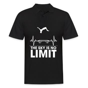 The Sky is No Limit Trampolin Trampolinturner - Männer Poloshirt - Schwarz - Vorne - Kai (181cm)