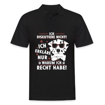 Ich erkläre nur warum ich Recht habe - Männer Poloshirt - Schwarz - Vorne - Kai (181cm)