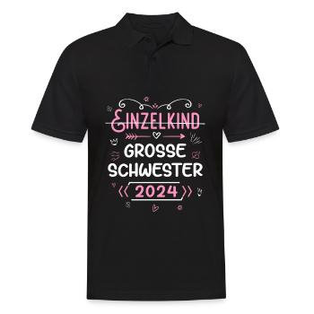 Große Schwester 2024 - Männer Poloshirt - Schwarz - Vorne - Kai (181cm)