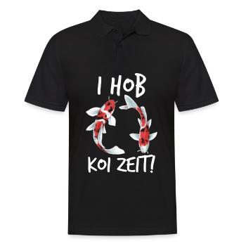 I Hob Koi Zeit - Männer Poloshirt - Schwarz - Vorne - Kai (181cm)