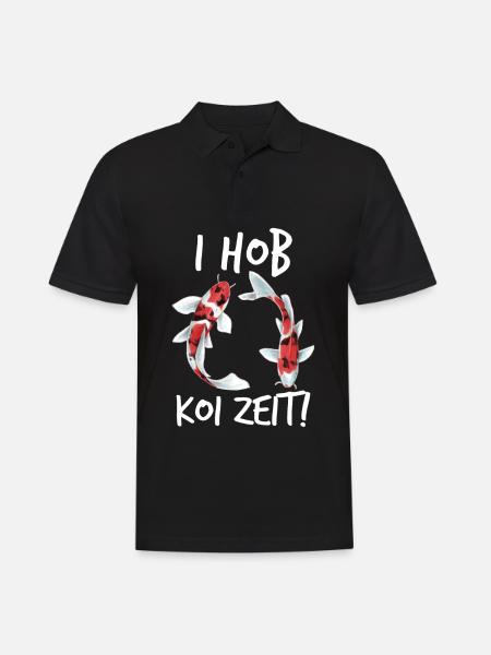 I Hob Koi Zeit - Männer Poloshirt - Schwarz