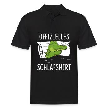 Offizielles Schlafshirt Krokodil Aligator - Männer Poloshirt - Schwarz - Vorne - Kai (181cm)