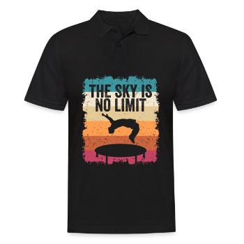 The Sky is No Limit Trampoline - Men's Polo Shirt - black - Front - Kai (181cm)