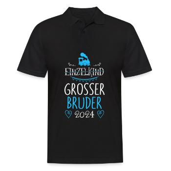 Bald Großer Bruder 2024 - Männer Poloshirt - Schwarz - Vorne - Kai (181cm)