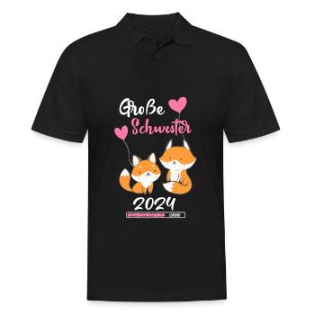 Große Schwester 2024 - Männer Poloshirt - Schwarz - Vorne - Kai (181cm)