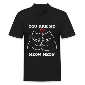 You are my Meow Meow - Männer Poloshirt - Schwarz - Vorne - Kai (181cm)