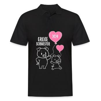 Große Schwester 2024 - Männer Poloshirt - Schwarz - Vorne - Kai (181cm)