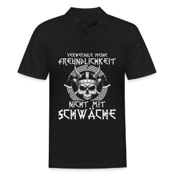 Valhalla kindness weakness - Men's Polo Shirt - black - Front - Kai (181cm)