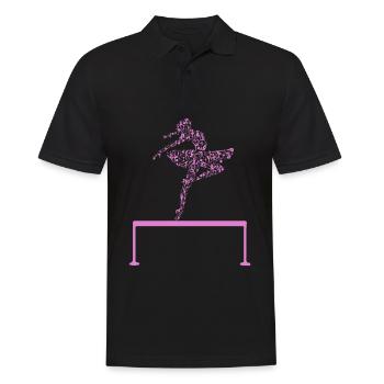 Gymnastic Ballet Calligraphy Ballerina Gymnast - Männer Poloshirt - Schwarz - Vorne - Kai (181cm)