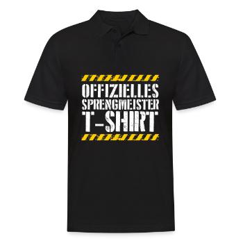 Offizieller Sprengmeister - Männer Poloshirt - Schwarz - Vorne - Kai (181cm)
