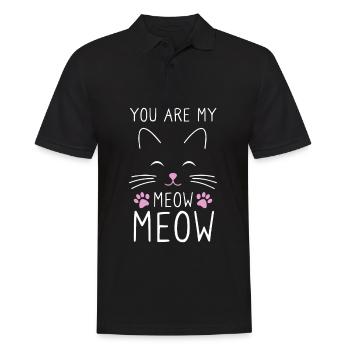 You are my Meow Meow Katze - Männer Poloshirt - Schwarz - Vorne - Kai (181cm)
