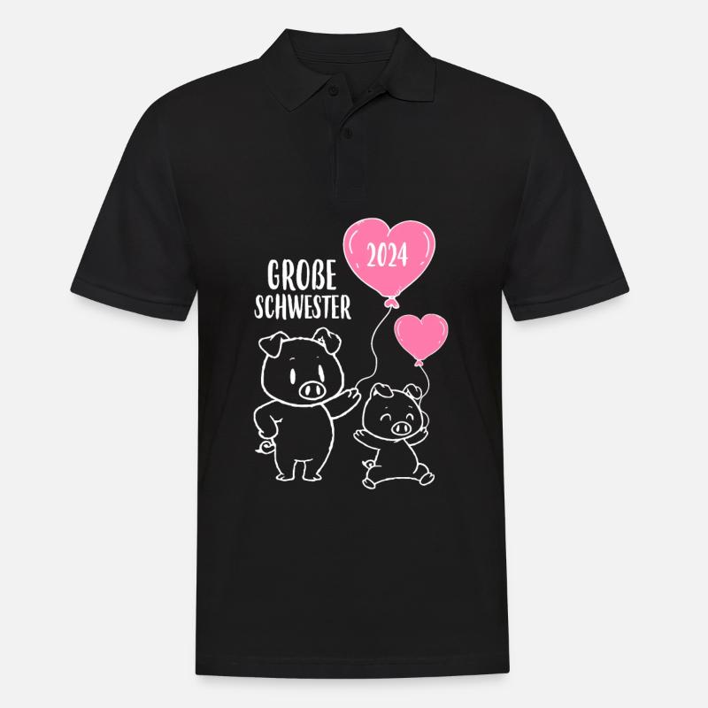 Große Schwester 2024 - Männer Poloshirt - Schwarz
