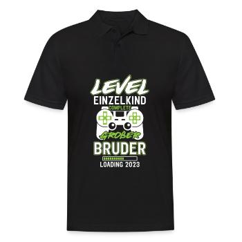 Großer Bruder 2023 Einzelkind Complete Gamer - Männer Poloshirt - Schwarz - Vorne - Kai (181cm)