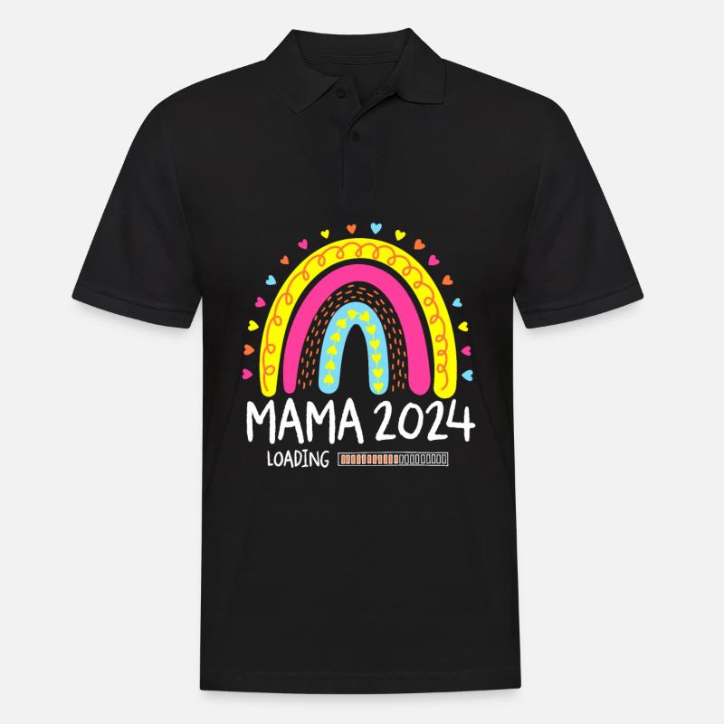 Mama 2024 Loading - Männer Poloshirt - Schwarz
