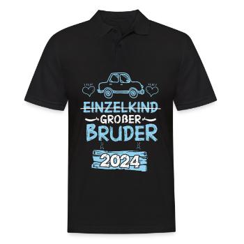 Großer Bruder 2024 - Männer Poloshirt - Schwarz - Vorne - Kai (181cm)