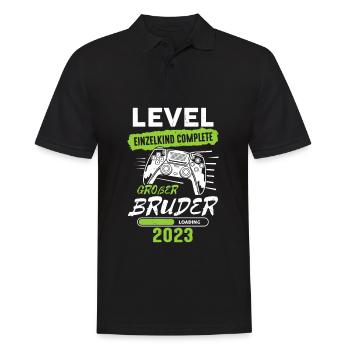 Großer Bruder 2023 Einzelkind Complete Gamer - Männer Poloshirt - Schwarz - Vorne - Kai (181cm)