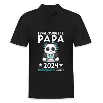 Level Complete PAPA 2024 - Men's Polo Shirt - black - Front - Kai (181cm)