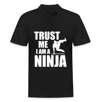 Trust Me I Am A Ninja Parkour Freerunning - Männer Poloshirt - Schwarz - Vorne - Kai (181cm)
