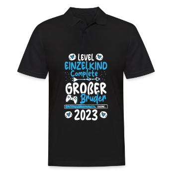 Großer Bruder 2023 Loading Complete Gamer - Männer Poloshirt - Schwarz - Vorne - Kai (181cm)