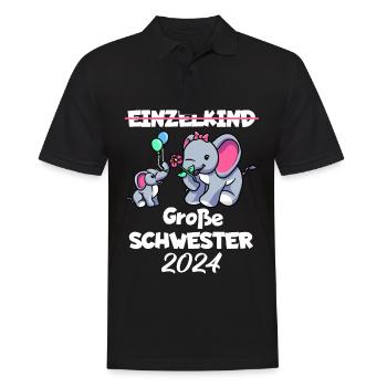 Große Schwester 2024 - Männer Poloshirt - Schwarz - Vorne - Kai (181cm)