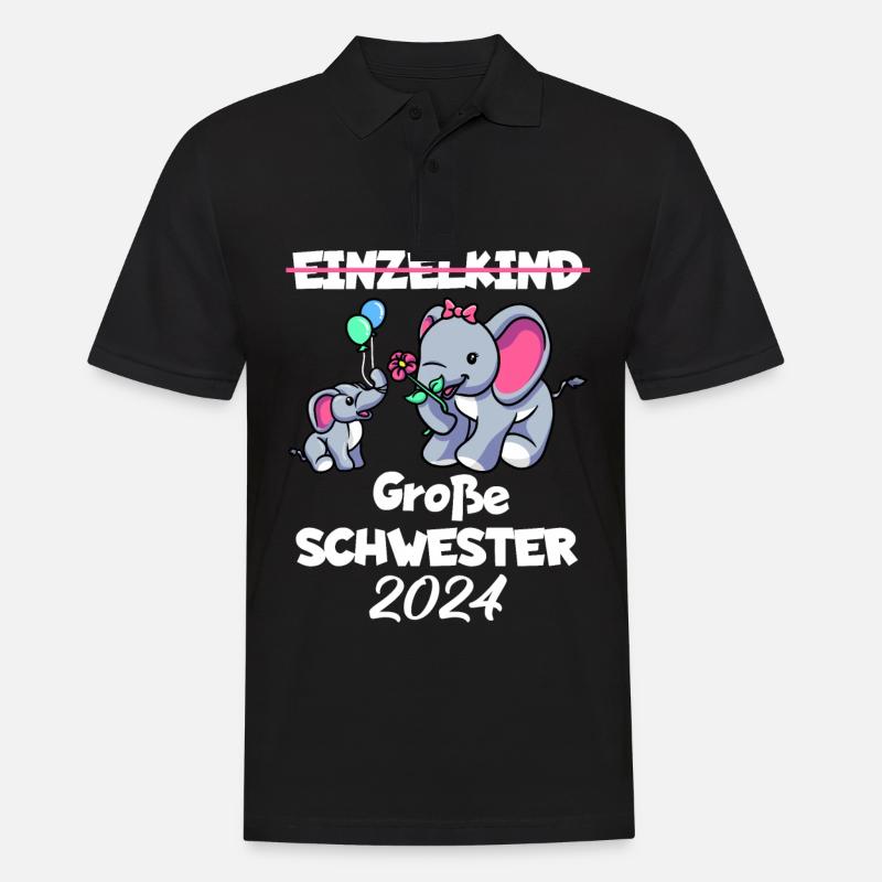 Große Schwester 2024 - Männer Poloshirt - Schwarz