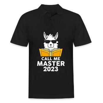 Call me Master 2023 Alpaca Lama - Men's Polo Shirt - black - Front - Kai (181cm)